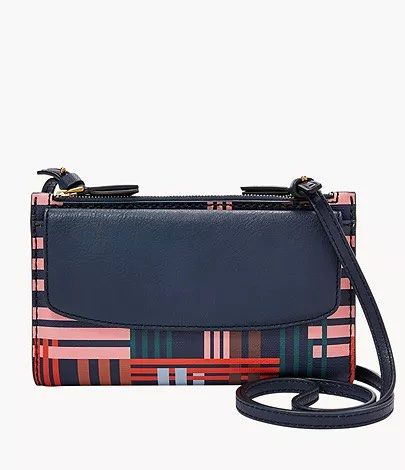 FOSSIL Navy Sage Mini Bag Leather Sling Bag Crossbody Bag Wallet