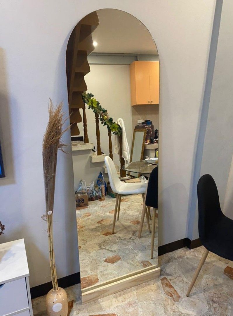 Frameless Mirror (Category: Mirrors) located in Pasay City. Submitted by littlesecrets.sh (Listing ID 1274017692, Image 1). Description: 2ft width by 6ft tall. Preloved. Has minor flaw measuring 0.5inches. See last pic. RFS: Moving out and too bulky.