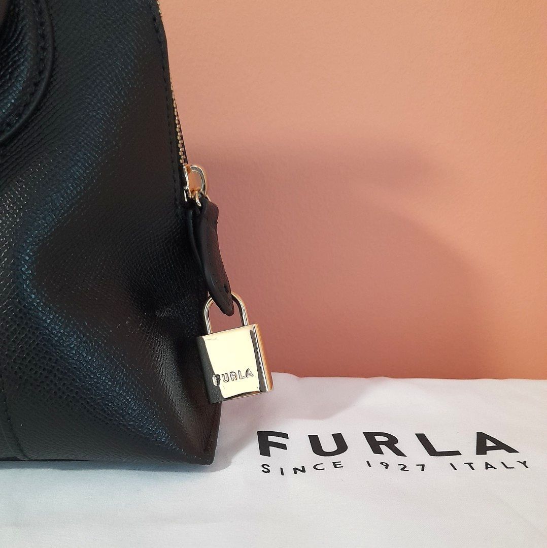 Furla black new arrivals small bag