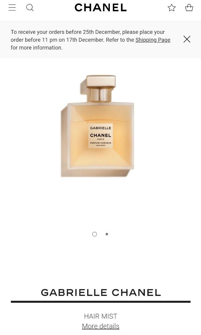 Gabrielle chanel hair mist hot sale