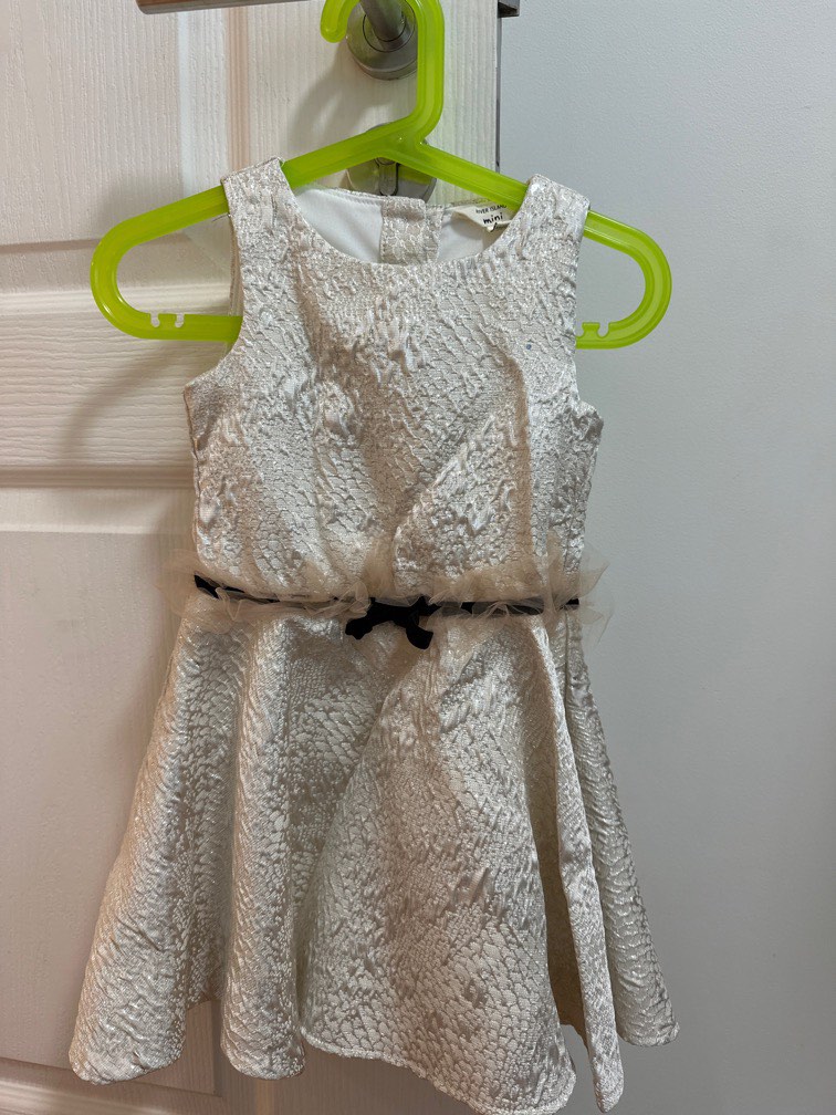Girls silver party dress best sale