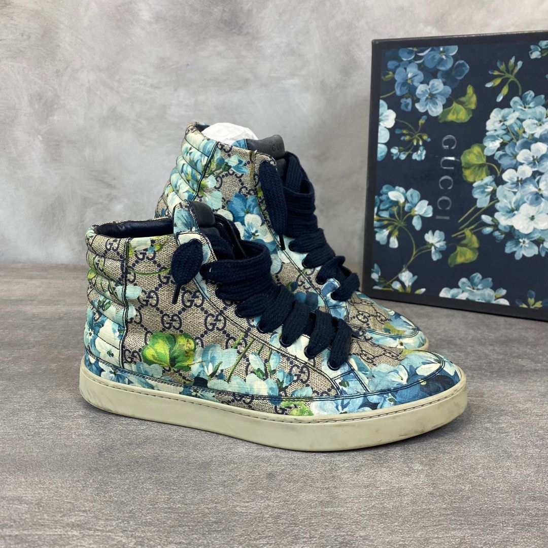 Gucci floral sales high top sneakers
