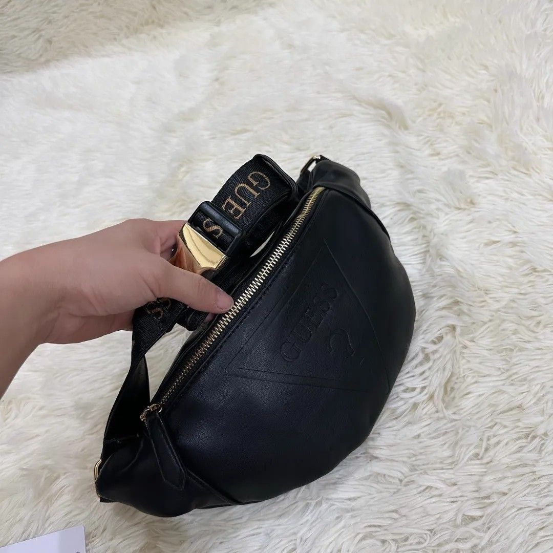 GUESS Gym Embossed Logo Belt Waist Bag Women s Fashion Bags Wallets Cross body Bags on Carousell