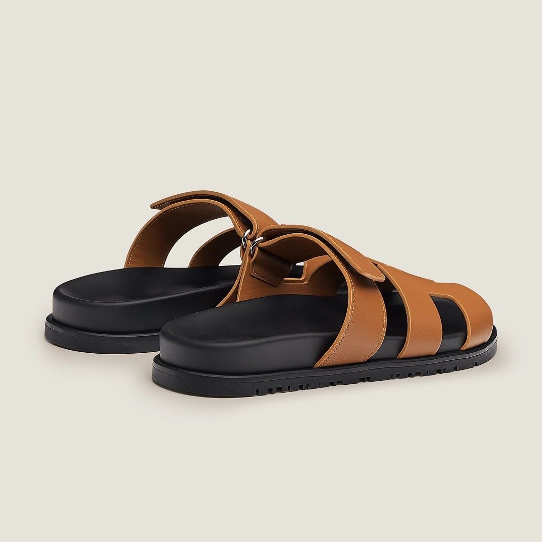 Hermes Chypre Sandals Naturel, Women's Fashion, Footwear