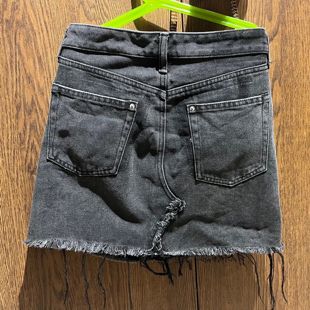 H M black denim mini skirt Women s Fashion Bottoms Skirts on