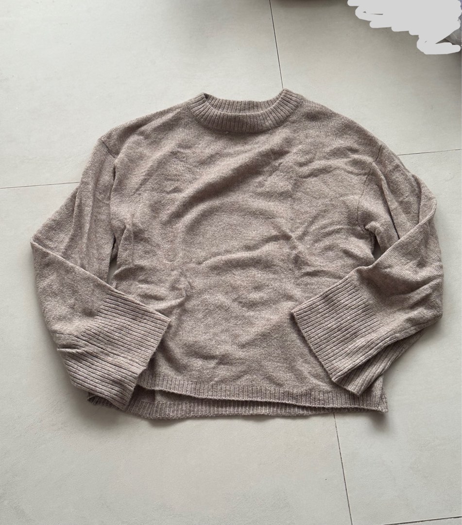 h m brown sweater pullover