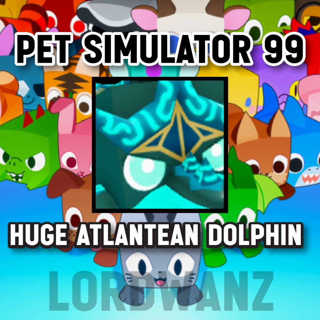 Huge Atlantean Dolphin Pet Simulator 99, Video Gaming, Gaming