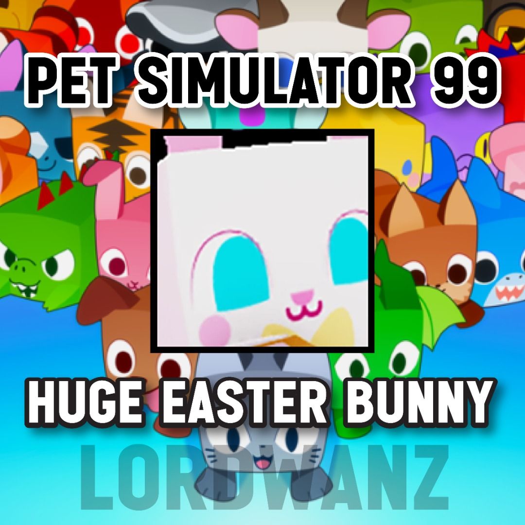 Huge Easter Bunny Pet Simulator 99, Video Gaming, Gaming Accessories