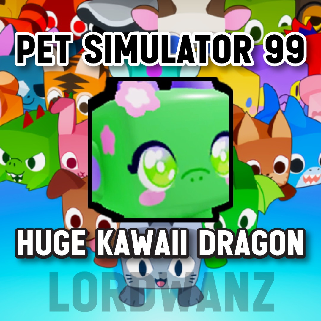 Huge Kawaii Dragon Pet Simulator 99, Video Gaming, Gaming Accessories ...
