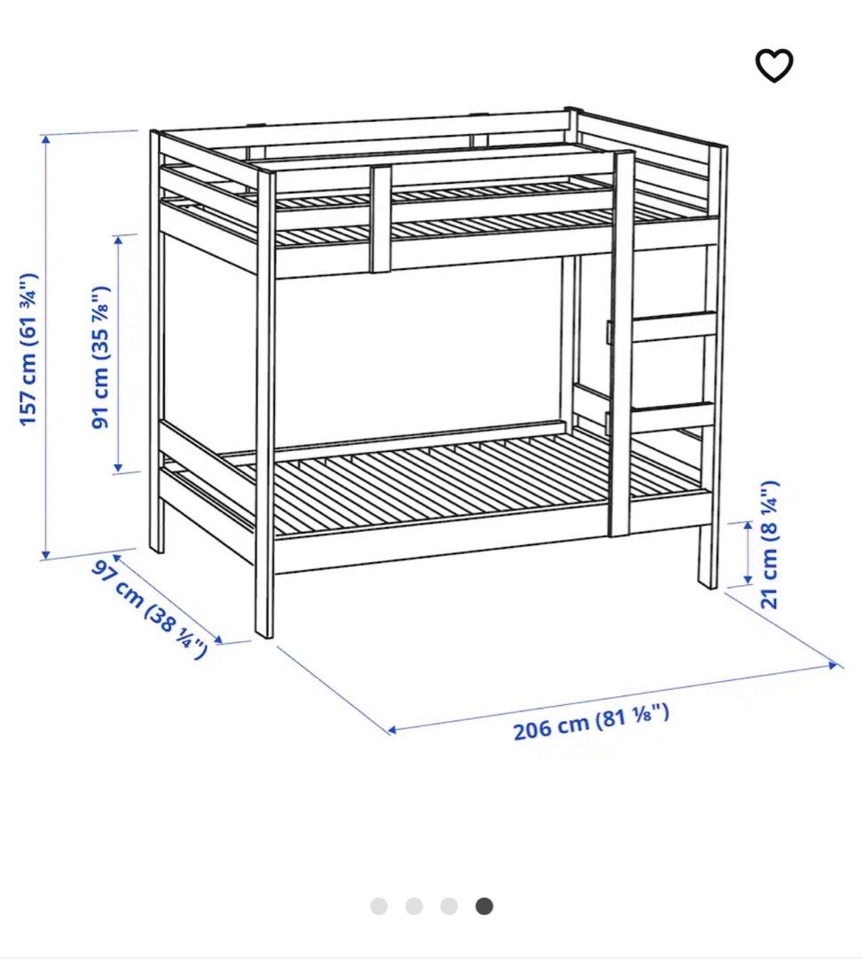 IKEA Bunk Bed MYDAL, Furniture & Home Living, Furniture, Bed Frames