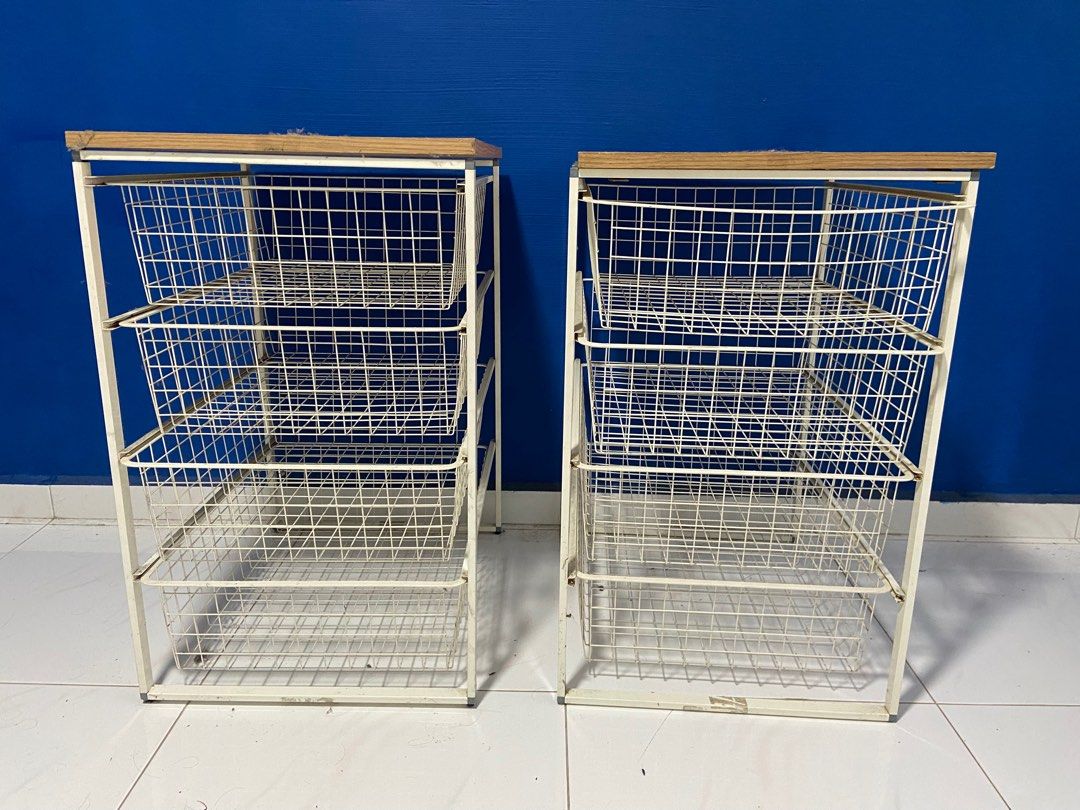 IKEA Metal Wire Basket Drawers, Furniture & Home Living, Furniture