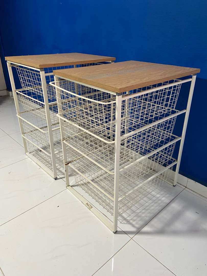 IKEA Metal Wire Basket Drawers, Furniture & Home Living, Furniture, Shelves, & Racks on
