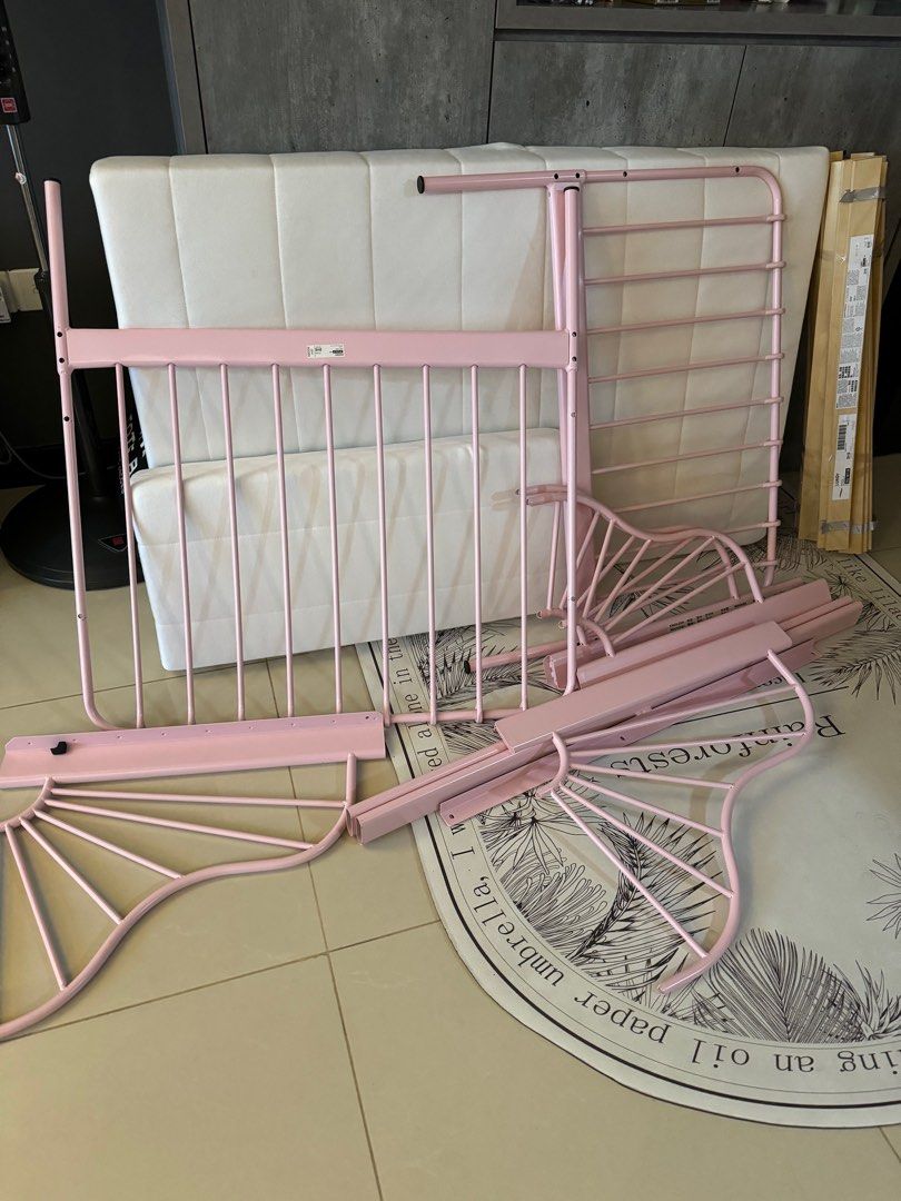 IKEA MINNEN kids bed with mattress , Babies & Kids, Baby Nursery & Kids Furniture, Childrens