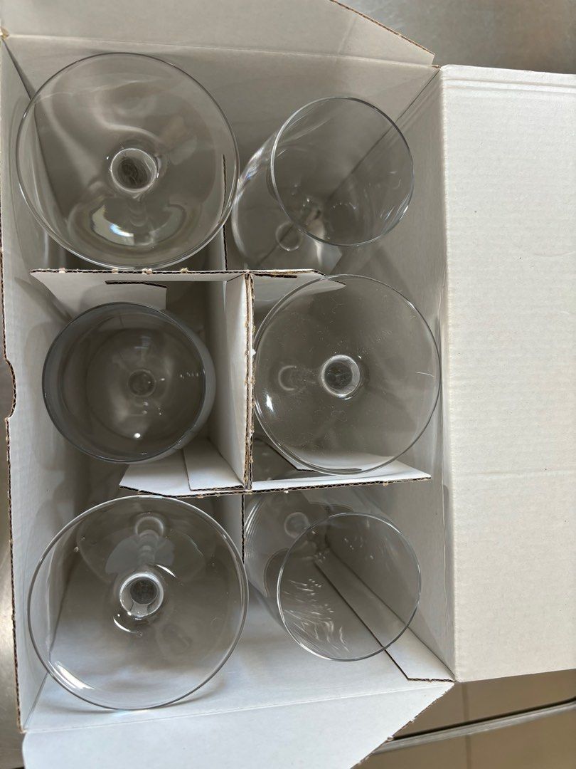 IKEA STORSINT Wine Glasses x 6, Furniture & Home Living, Kitchenware