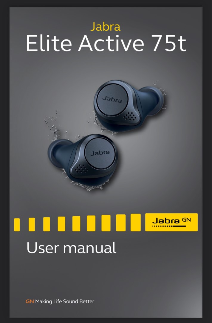 Jabra Elite 75t Active (Waterproof, ANC & customizable settings), Audio