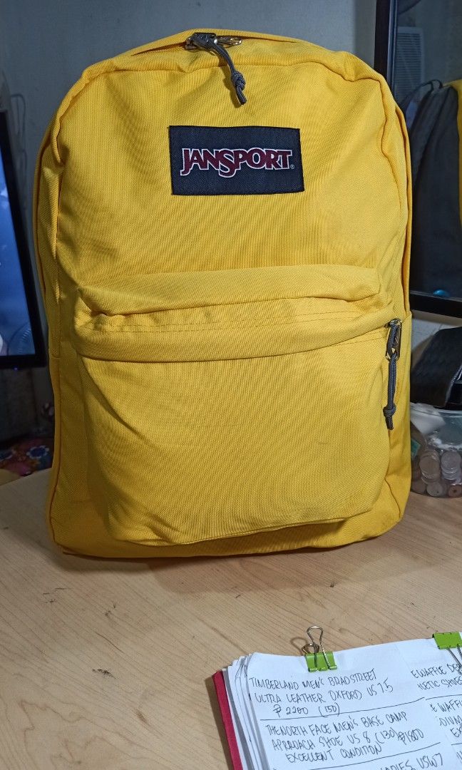 Jansport Yellow Backpack Men s Fashion Bags Backpacks on Carousell