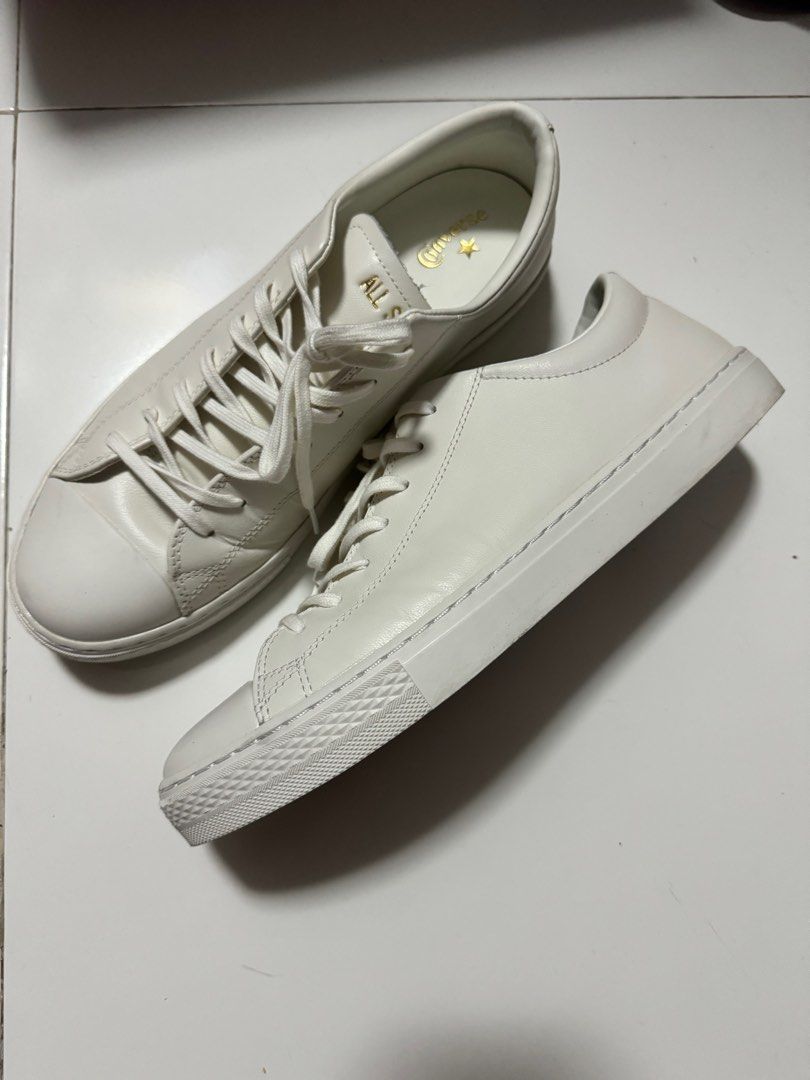 Japan Converse all white leather, Men's Fashion, Footwear
