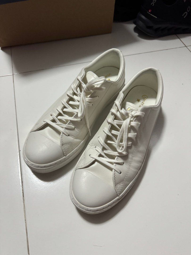 All white leather online