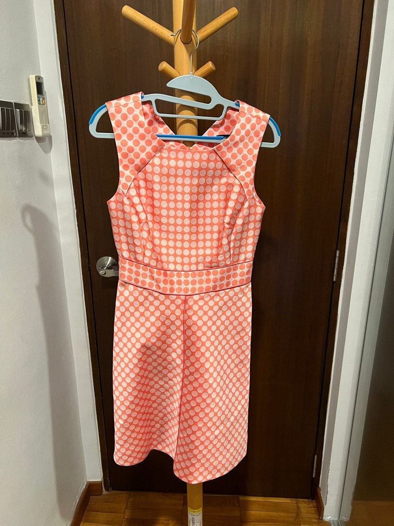 Karen millen pink cheap polka dot dress