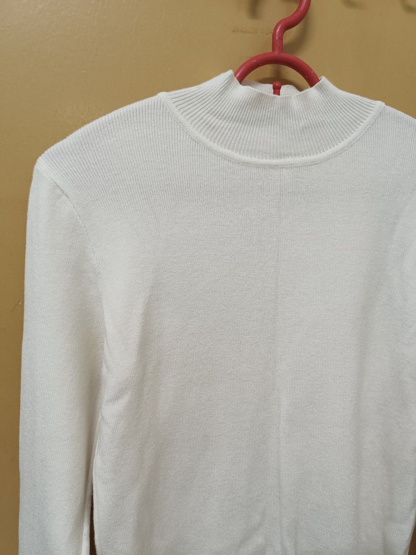 Plain white turtleneck store