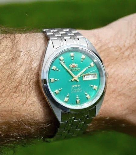 Orient 3 star green dial hot sale