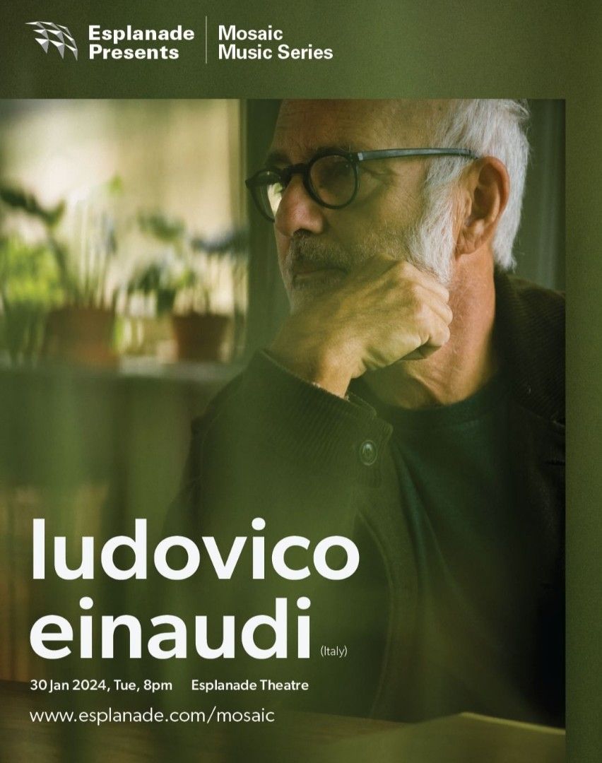 Ludovico Einaudi Esplanade 30 Jan 2024, Tickets & Vouchers, Event Tickets on Carousell