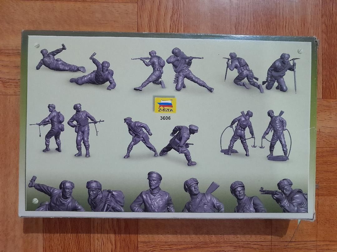 Model Kit: ZVEZDA 1/35 Scale Soviet Mountain Infantry WWII (Category: Gundam & Model Kits) located in Iloilo. Submitted by dtyhobbies (Listing ID 1274017019, Image 2). Description: ***** ITEM LOCATION: ILOILO CITY, PHILIPPINES ***** ZVEZDA Model Kit: Soviet Mountain Infantry WWII. 1:35 scale. Kit # 3606. 100% Complete and Unassembled plastic model kit. Brand new. Please take a look at the pictures. What you see is what you get. CHECK OUT ALL THE 
