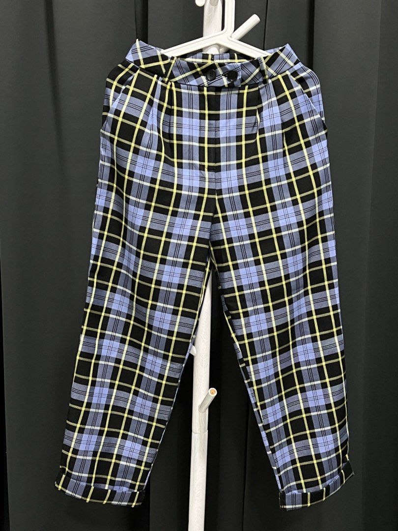 Topshop plaid pants sale