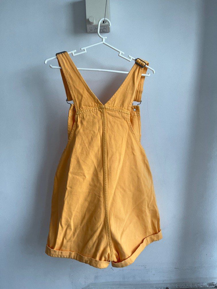 Monki yellow clearance dungarees