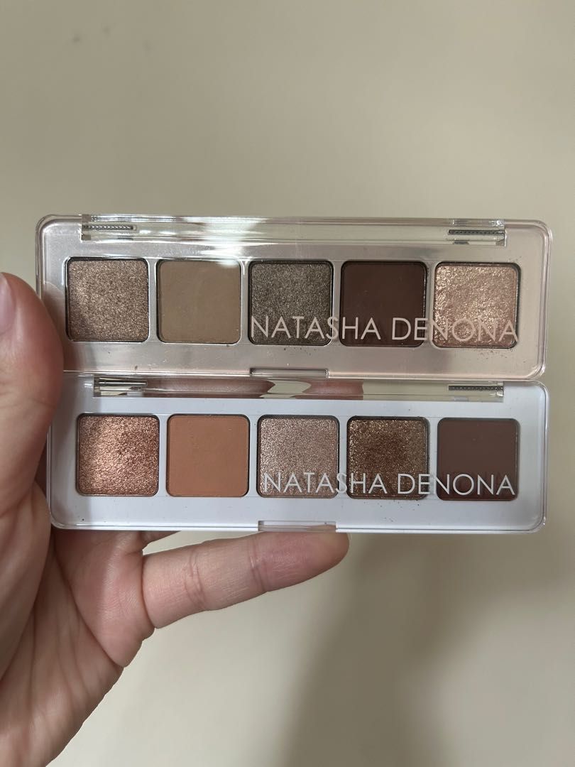 Natasha denona mini glam palette and mini nude palette (Category: Makeup) located in Singapore. Submitted by _seahues (Listing ID 1273968546, Image 1). Description: Used once/twice! Decluttering as I’m moving house. $28 each Mini nude palette sold.