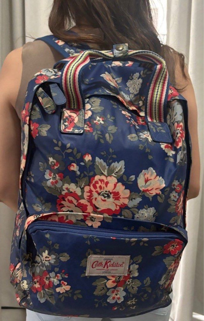 New original Cath Kidston large floral waterproof beach bag school bag laptop bag beach bag spacious large Backpack with laptop internal pocket
