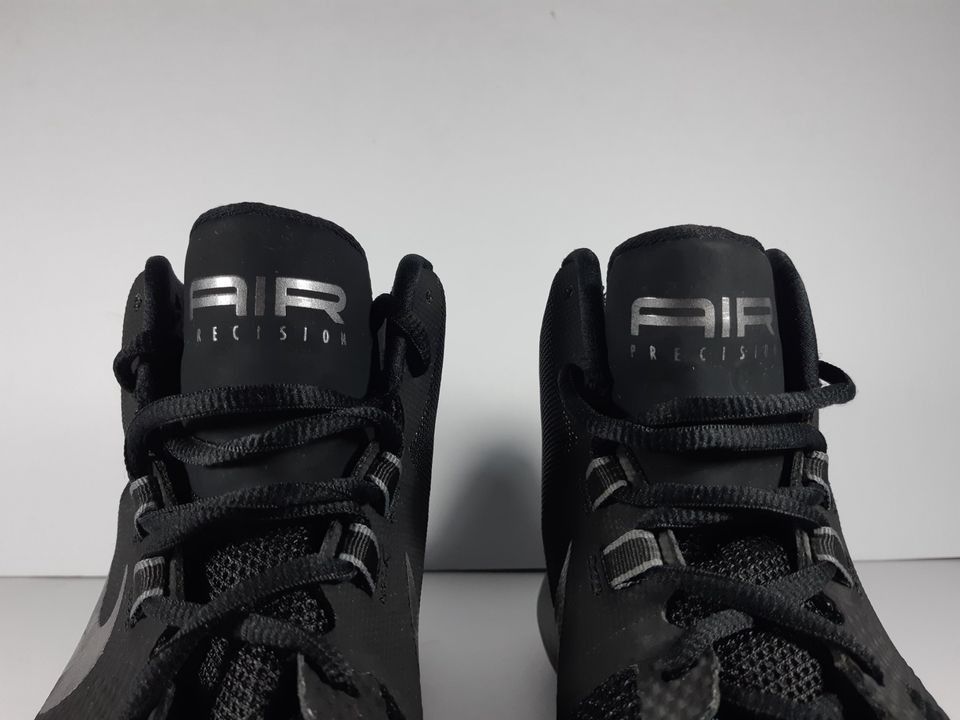 Nike Air Precision NBK Premium Black + Cool Gray Basketball Shoes ...