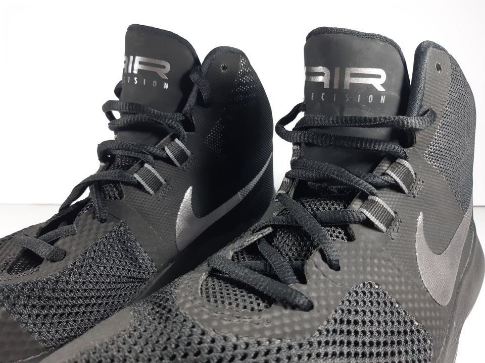 Nike Air Precision NBK Premium Black + Cool Gray Basketball Shoes ...