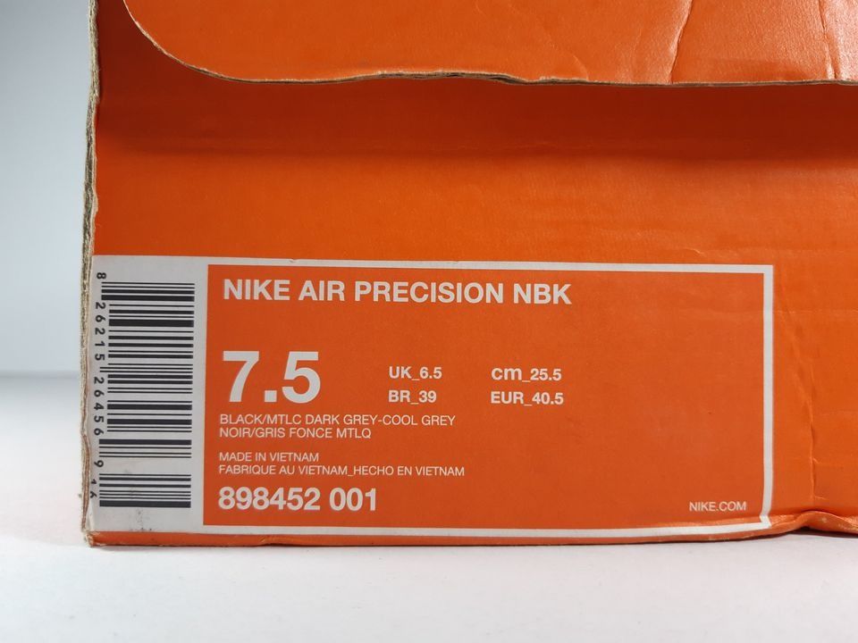 Nike Air Precision NBK Premium Black + Cool Gray Basketball Shoes ...