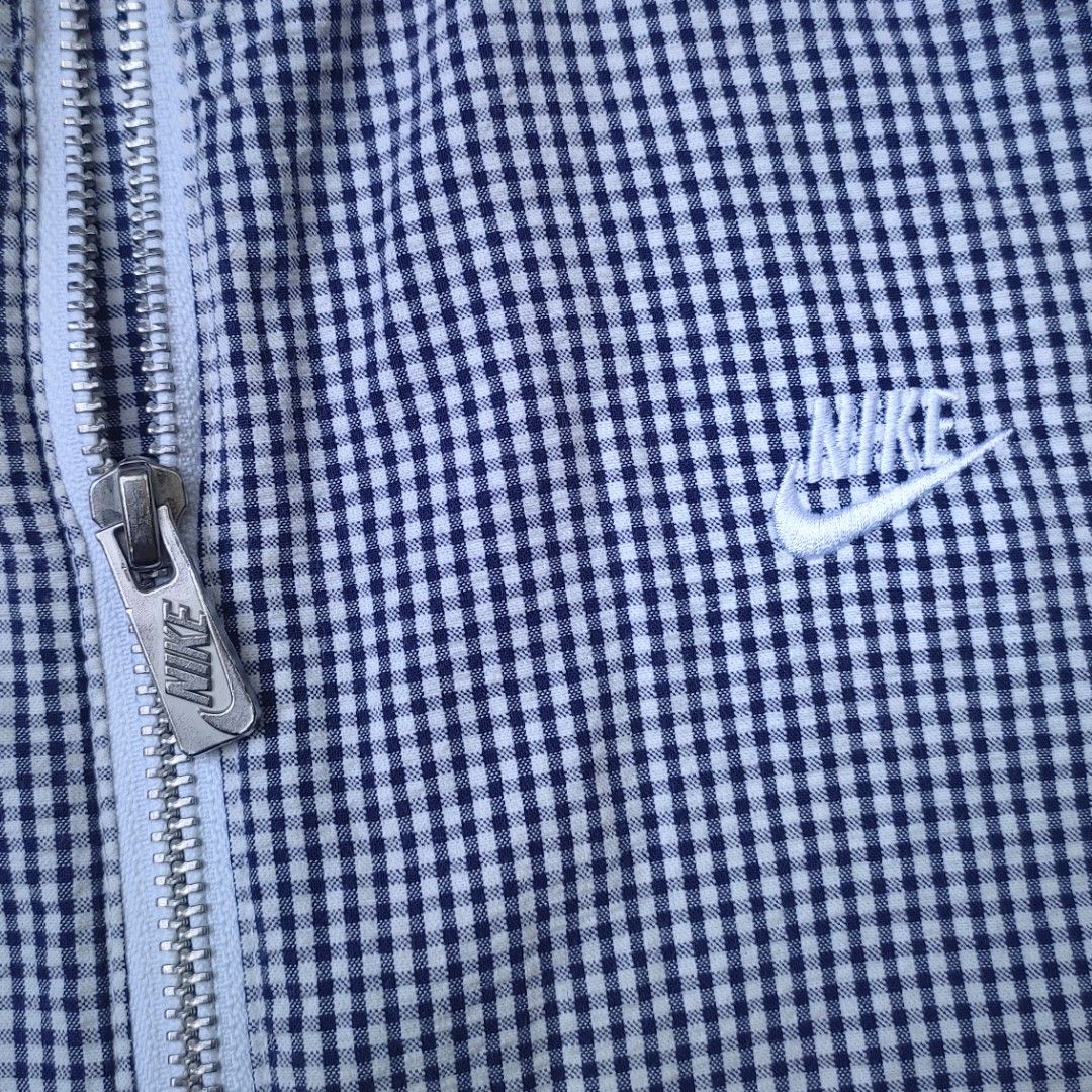 Nike gingham check track jacket sale