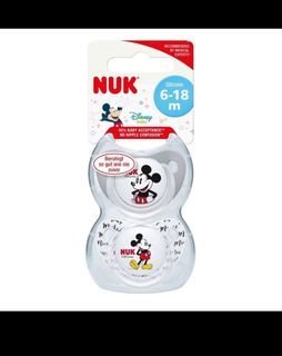 NUK (6-18 Month) Disney Minnie Mouse /Mickey Mouse Soother Twin Pack