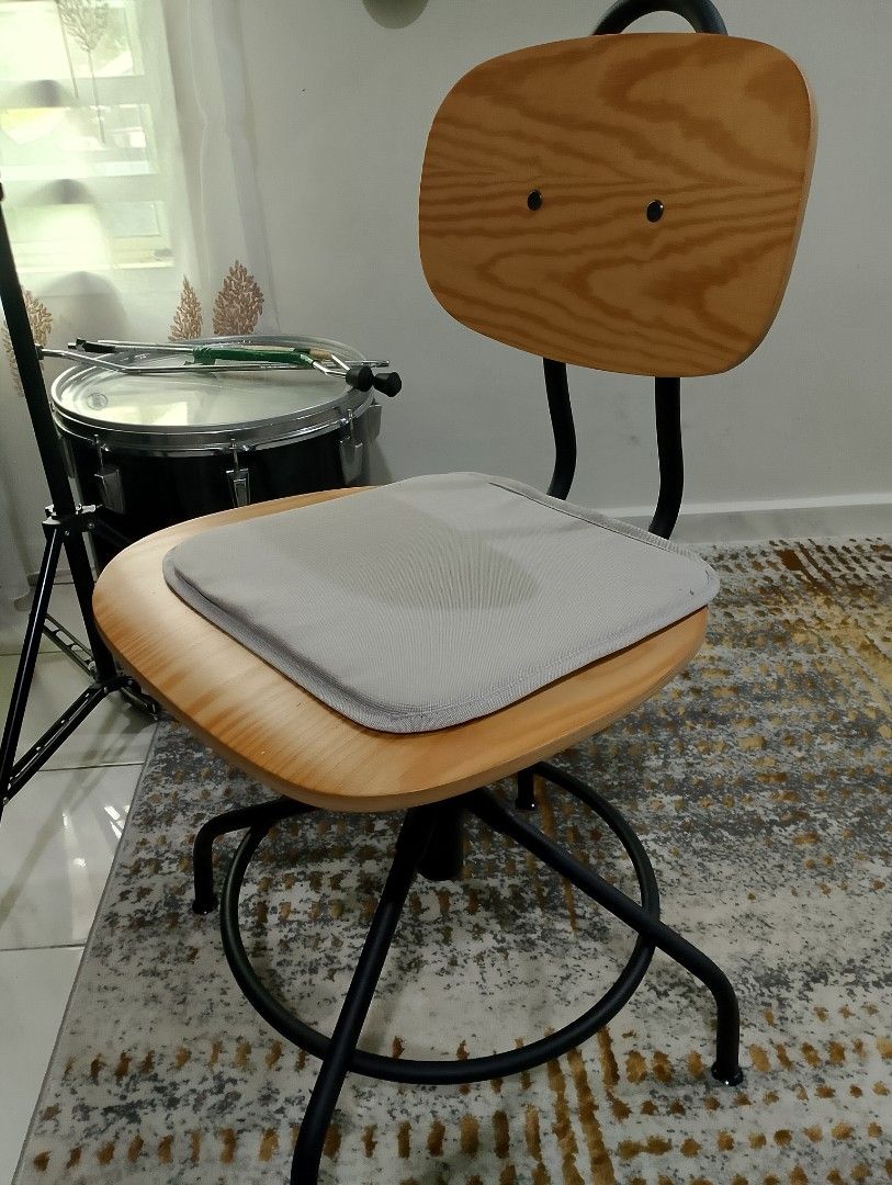 original Ikea chair kullaberg wood hydraulic with asknatfjaril