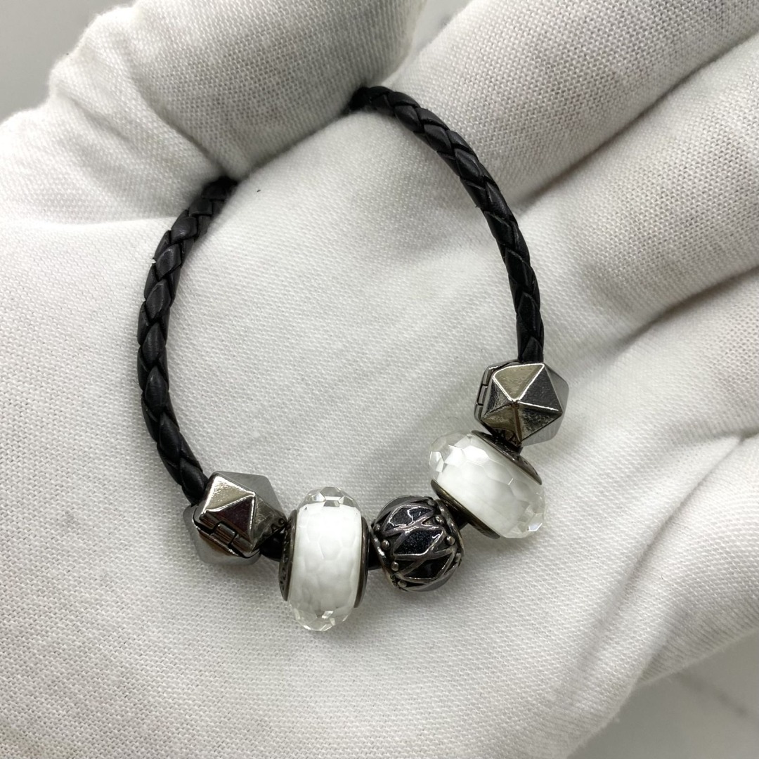 PANDORA BLACK LEATHER NECKLACE 237043308 JE Women s Fashion