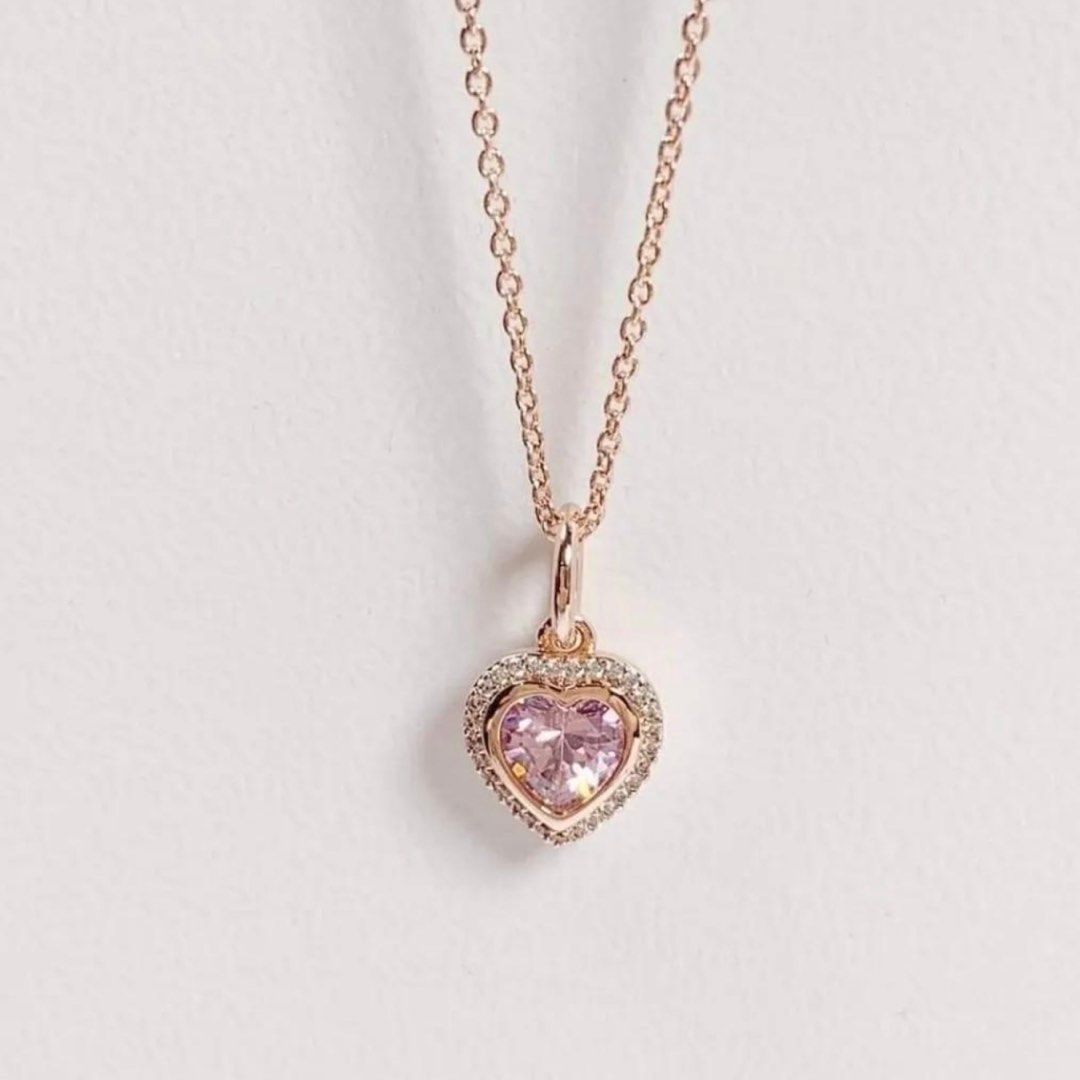 Pandora necklaces rose gold discount