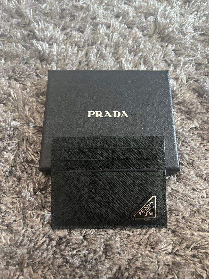 Prada Saffiano Leather Card Holder, Luxury, Bags Wallets on