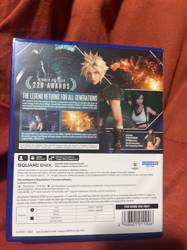 PS5 Final Fantasy 7 Remake Intergrade CD, Video Gaming, Video Games ...
