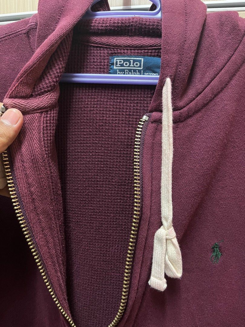 Burgundy ralph lauren shop hoodie