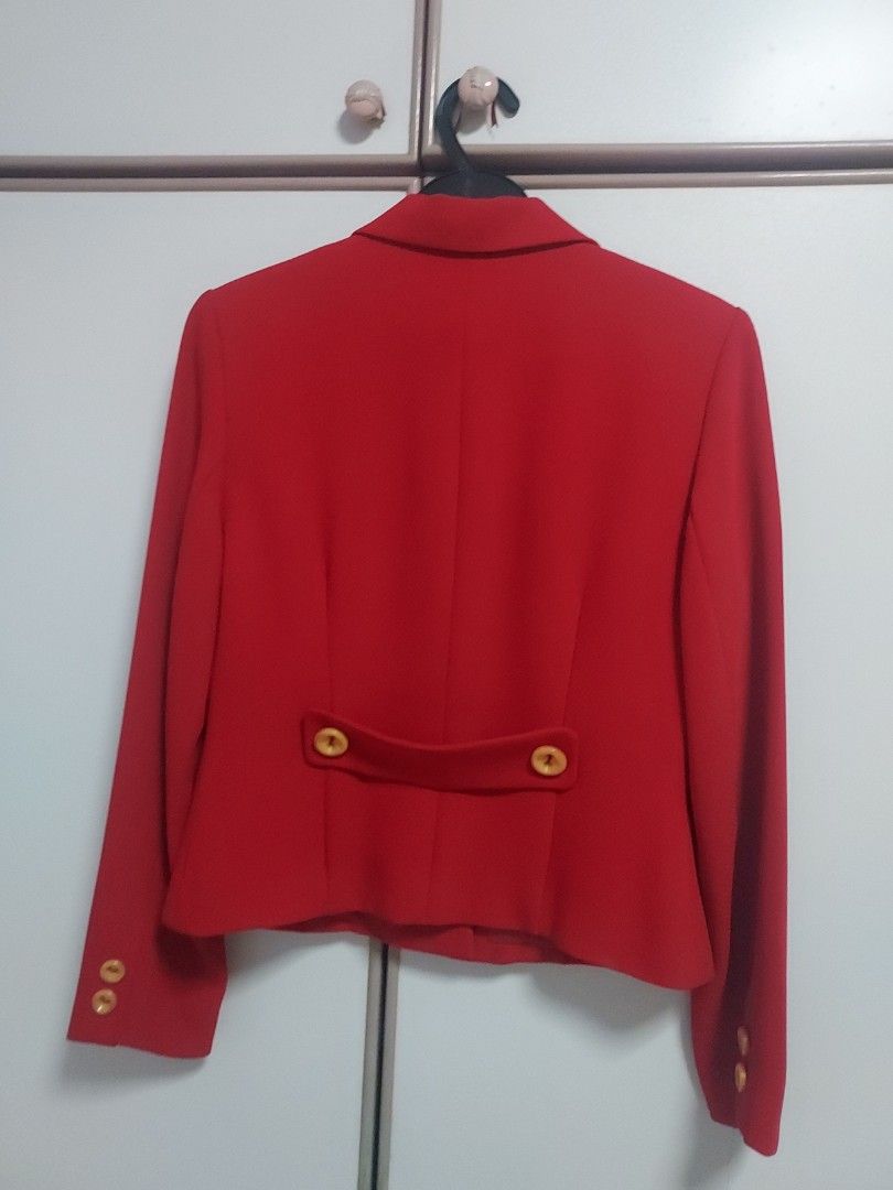 Red jacket with sale collar