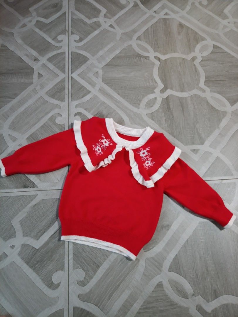 Red sweatshirt Babies Kids Babies Kids Fashion on Carousell