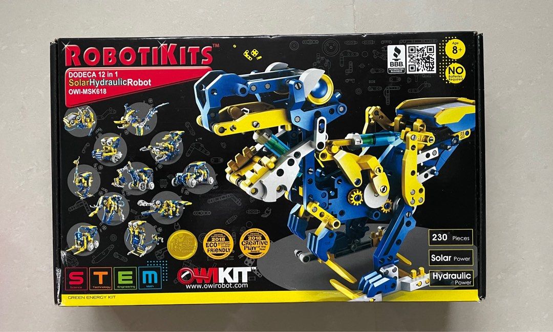 robotics kit robotikits solar hydraulic robot toy lego science STEM