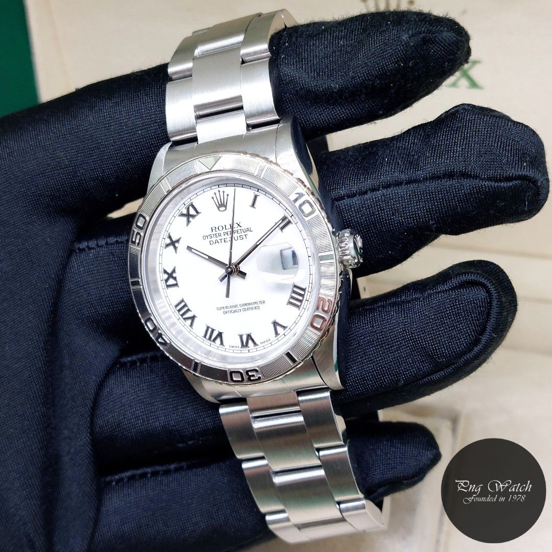 Rolex 36mm Oyster Perpetual White Roman Dial TOG Datejust REF 16264 F Series 2