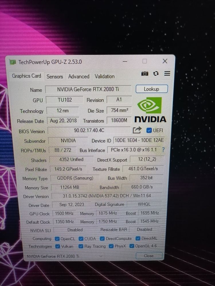 Rtx 2080 ti gpu z hotsell