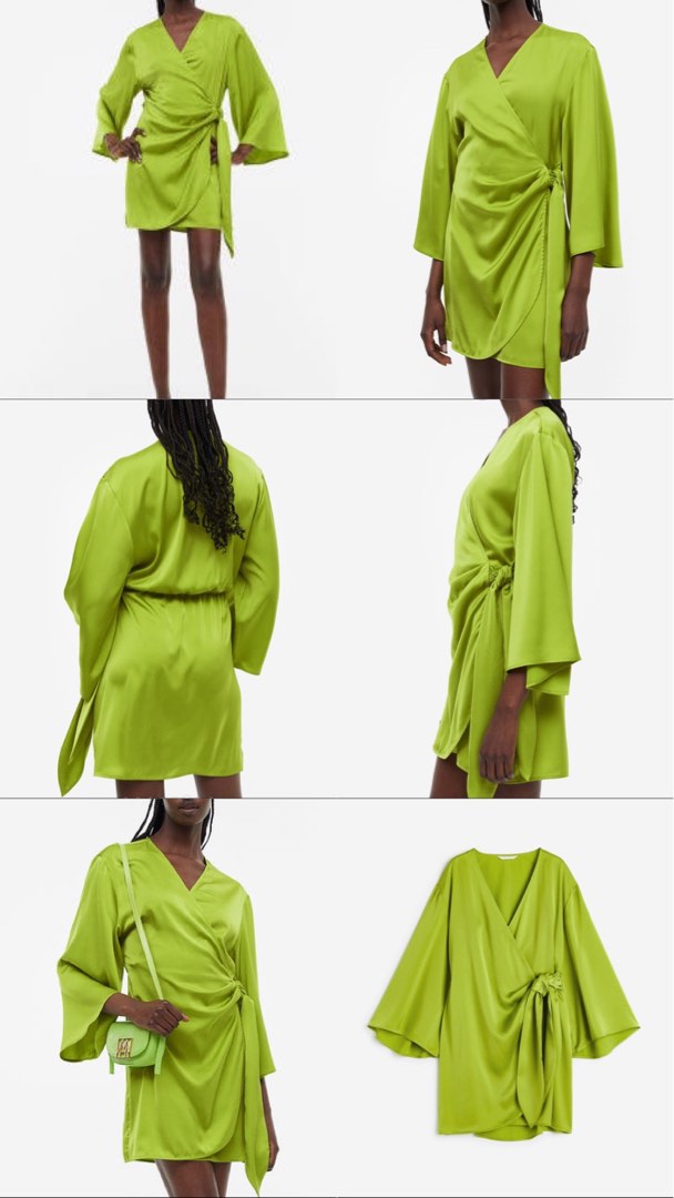 Krystal Wrap Dress Green