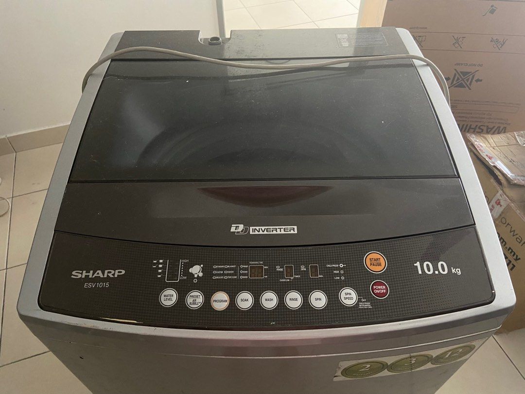SHARP WASHING MACHINE 10KG, TV & Home Appliances, Washing Machines and ...