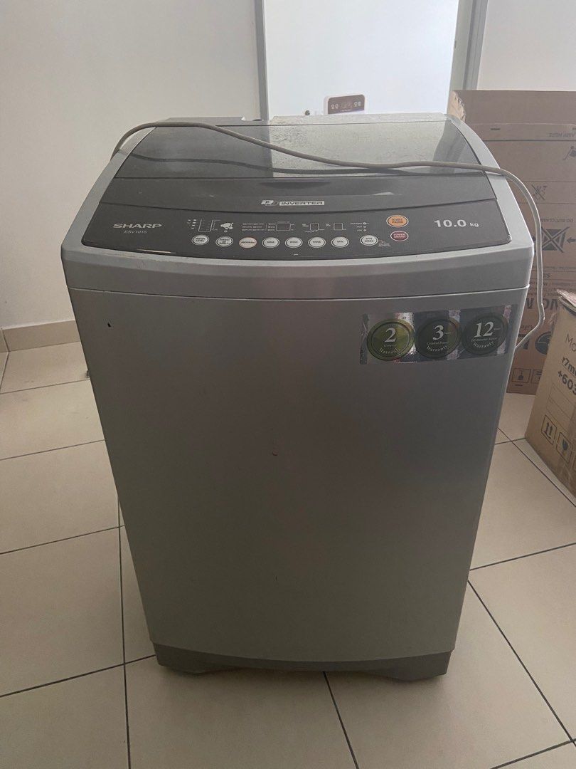 SHARP WASHING MACHINE 10KG, TV & Home Appliances, Washing Machines and ...